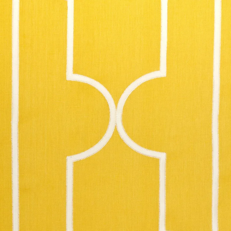 Schumacher 73072 Limitless Lattice Yellow fabric swatch