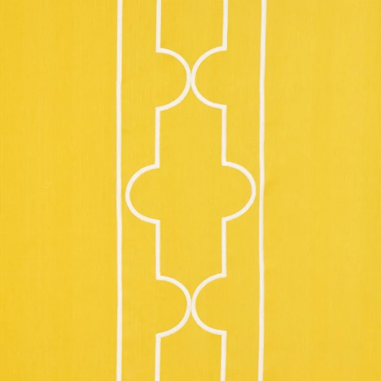 Schumacher 73072 Limitless Lattice Yellow fabric swatch