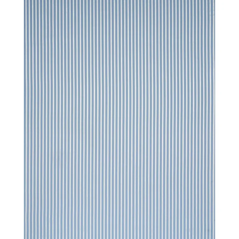 Schumacher 85760 Lincoln Small Stripe Blue fabric swatch