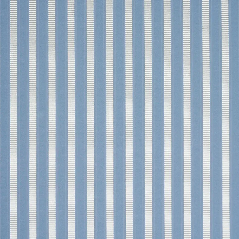 Schumacher 85760 Lincoln Small Stripe Blue fabric swatch
