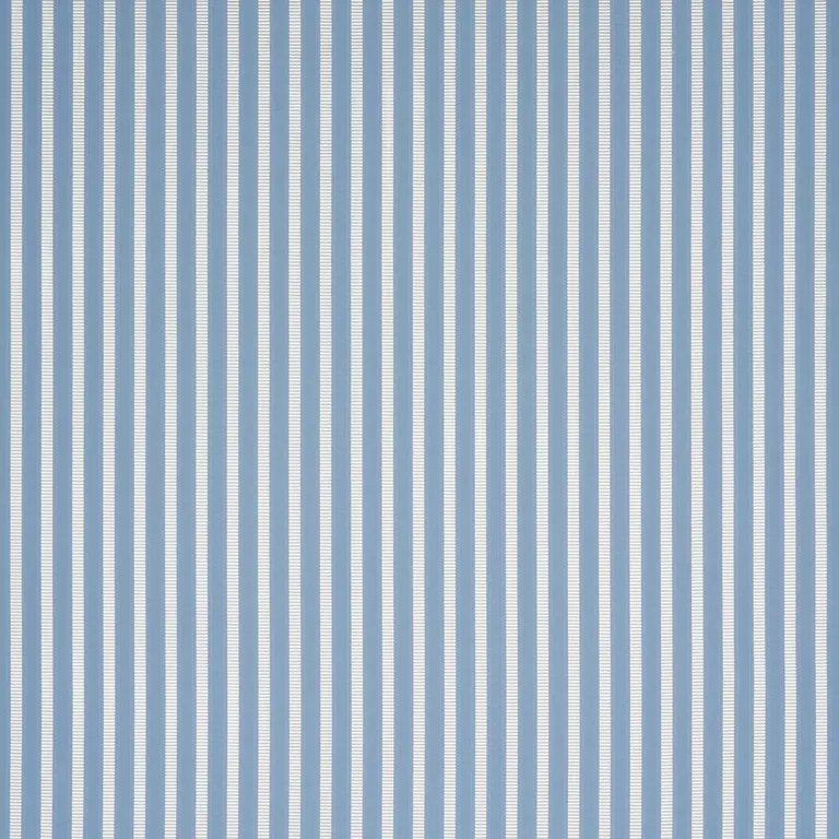 Schumacher 85760 Lincoln Small Stripe Blue fabric swatch