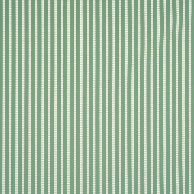 Schumacher 85762 Lincoln Small Stripe Green fabric swatch
