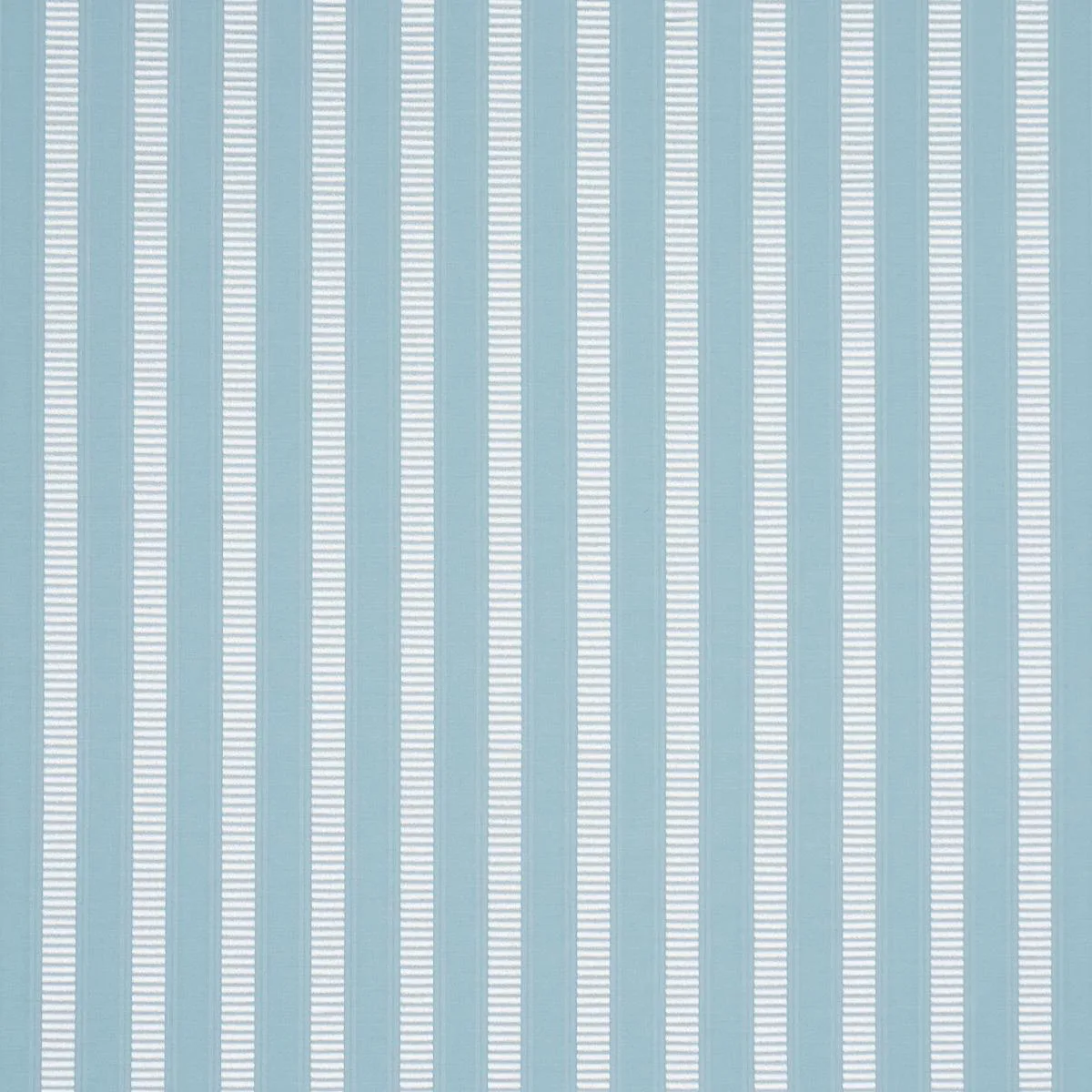Schumacher 85763 Lincoln Small Stripe Robin's Egg fabric swatch