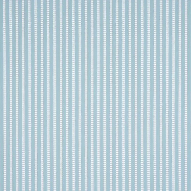 Schumacher 85763 Lincoln Small Stripe Robin's Egg fabric swatch
