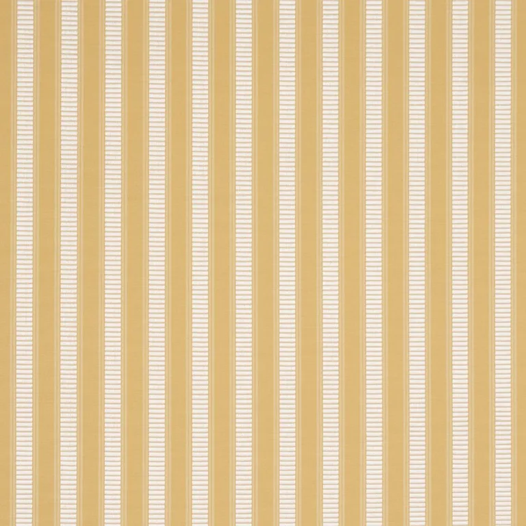Schumacher 85765 Lincoln Small Stripe Yellow fabric swatch