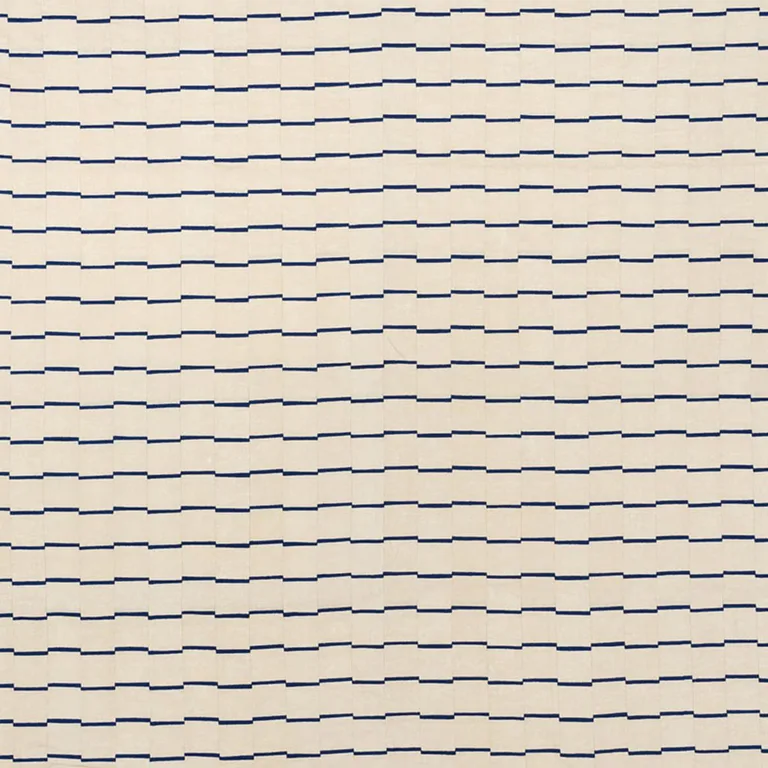 Schumacher 71211 Lines Blue fabric swatch