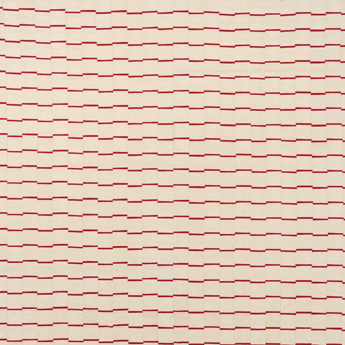Schumacher 71212 Lines Red fabric swatch