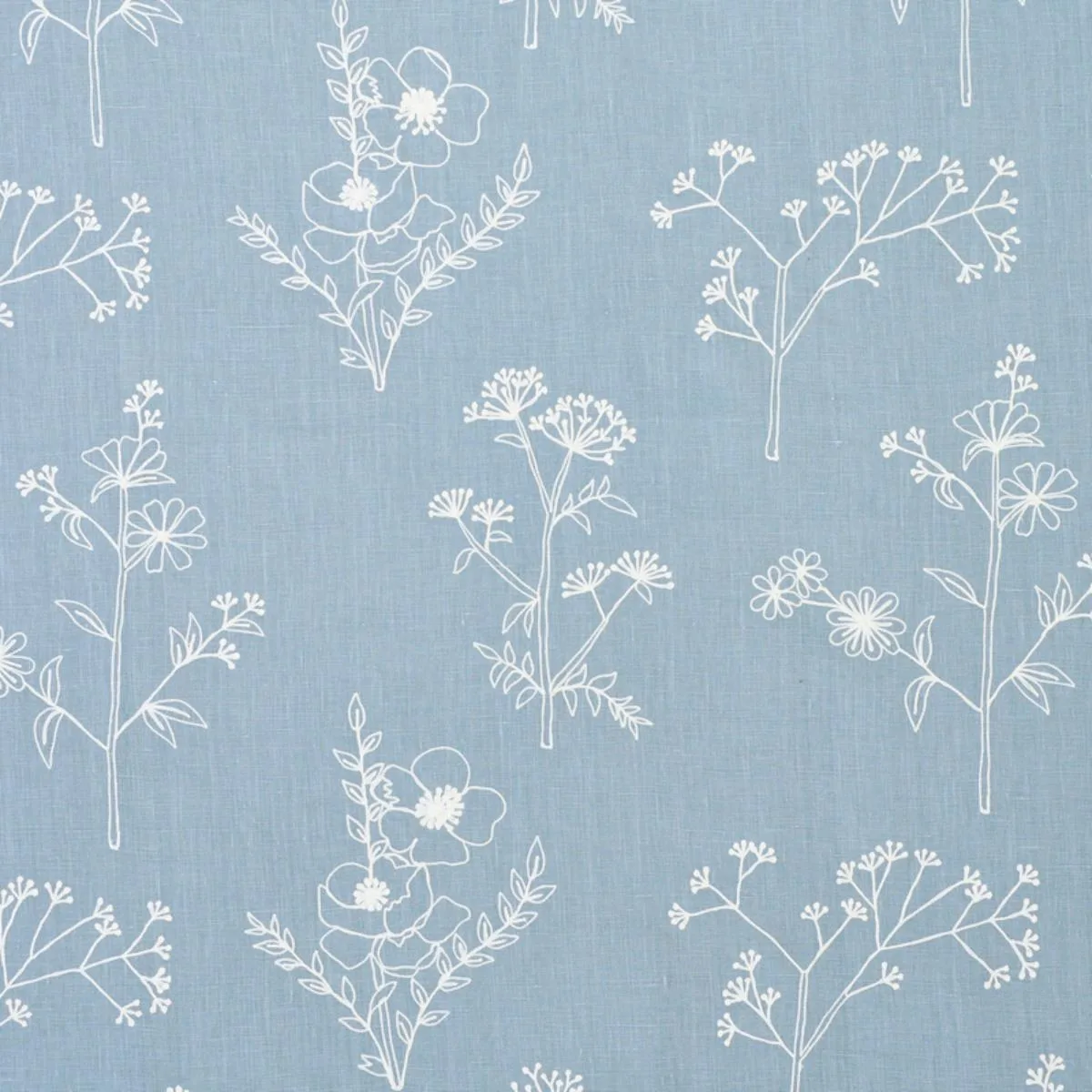 Schumacher 78360 Lisbeth Embroidery Blue fabric swatch
