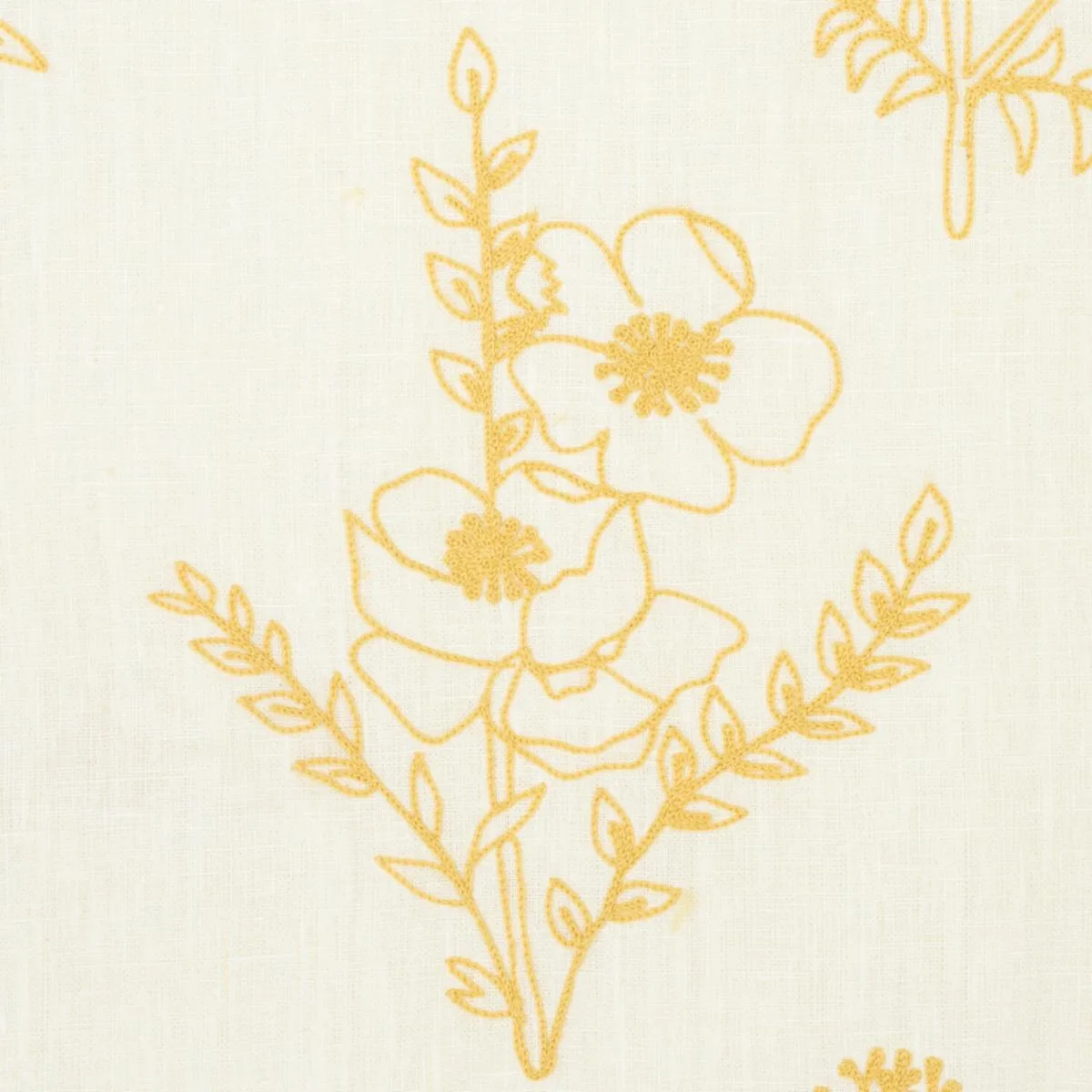 Schumacher 78362 Lisbeth Embroidery Marigold fabric swatch