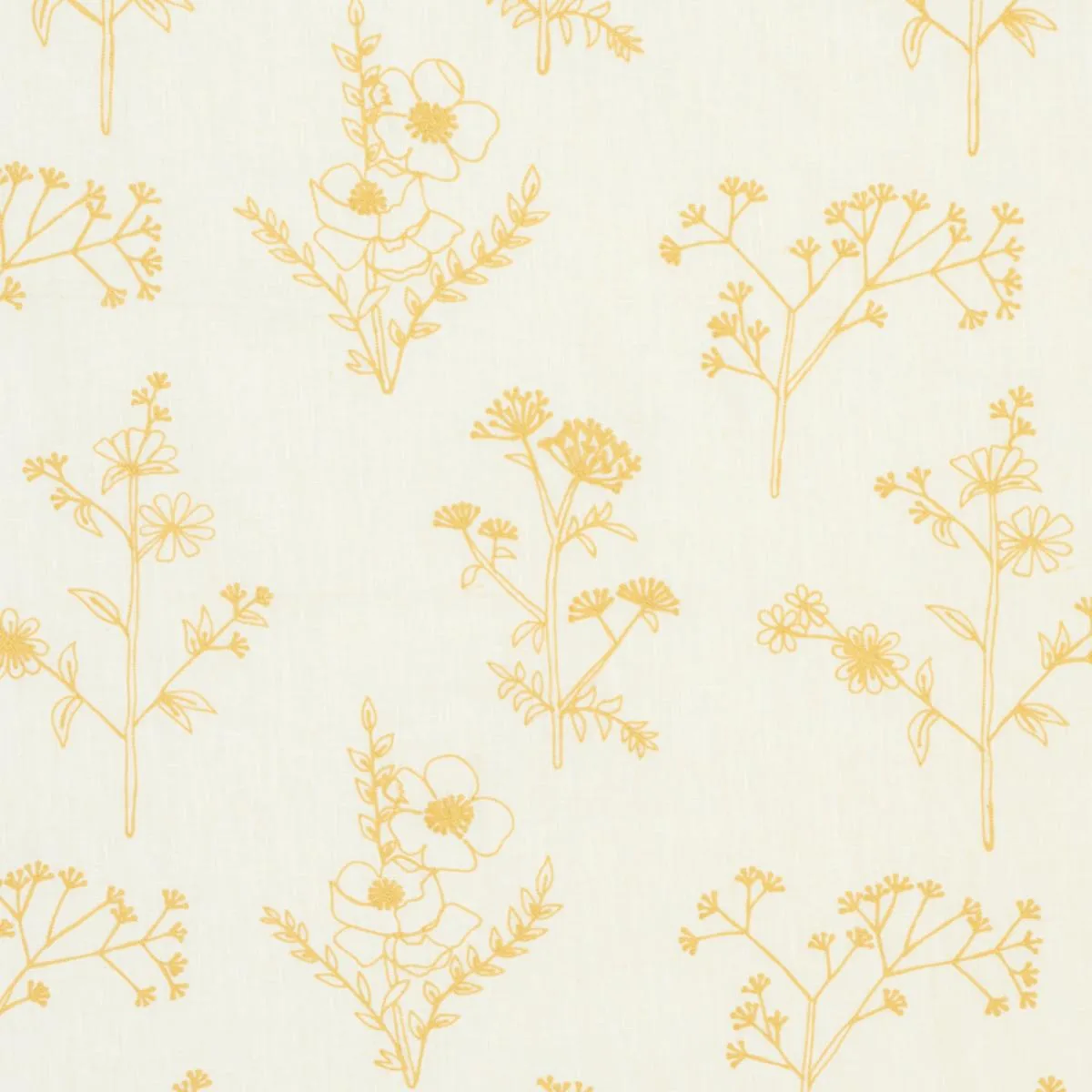 Schumacher 78362 Lisbeth Embroidery Marigold fabric swatch