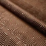 Schumacher 72957 Lisboa Velvet Bronze fabric swatch