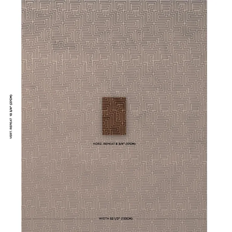 Schumacher 72957 Lisboa Velvet Bronze fabric swatch