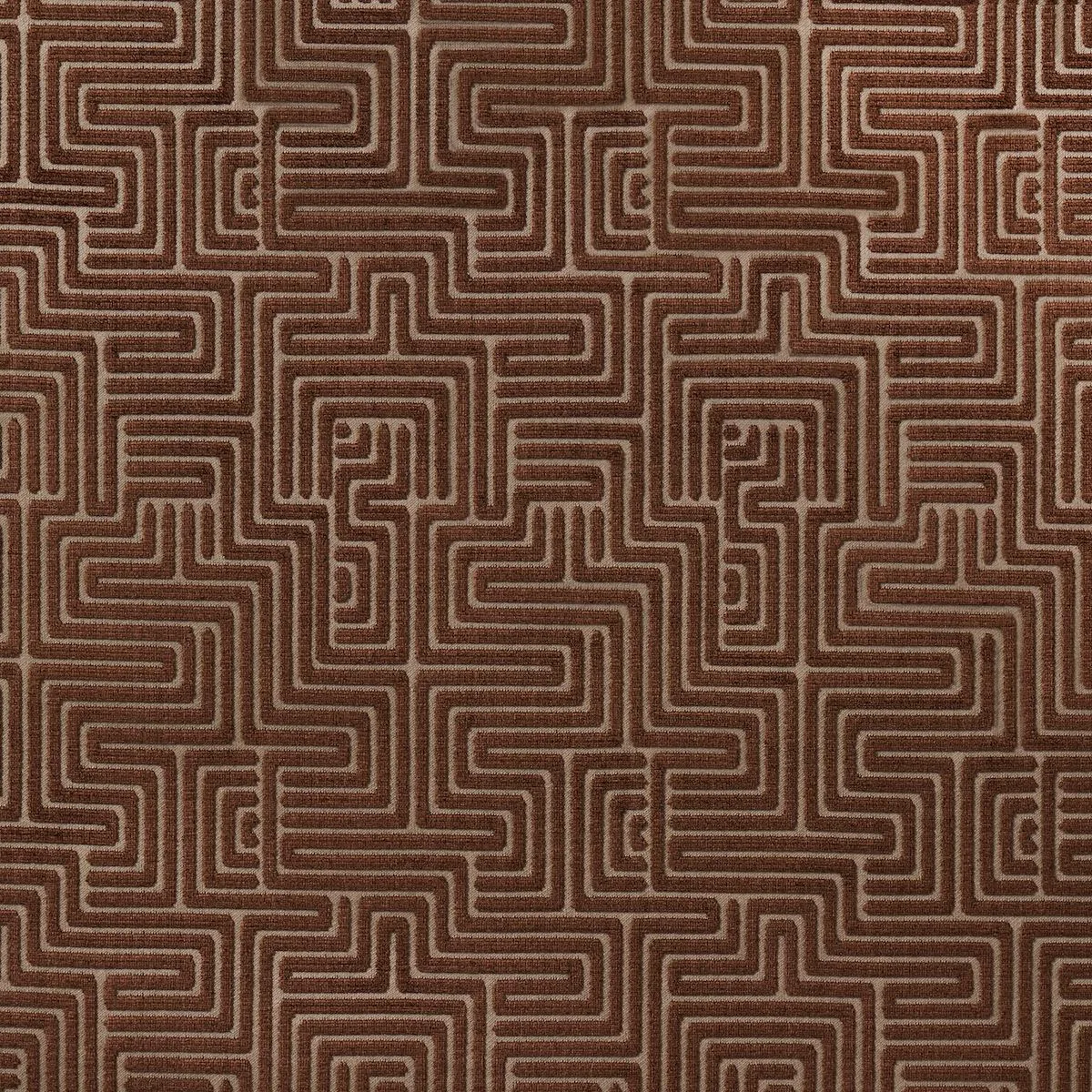 Schumacher 72957 Lisboa Velvet Bronze fabric swatch