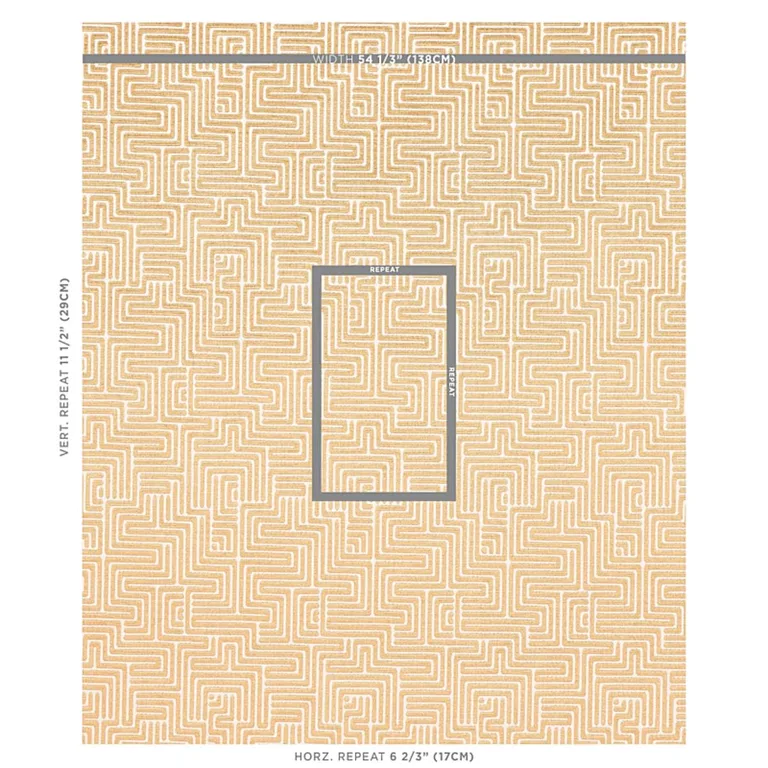Schumacher 72955 Lisboa Velvet Gold fabric swatch