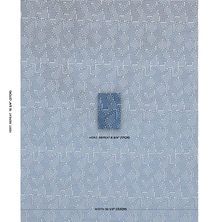 Schumacher 72958 Lisboa Velvet Midnight Blue fabric swatch