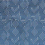 Schumacher 72958 Lisboa Velvet Midnight Blue fabric swatch