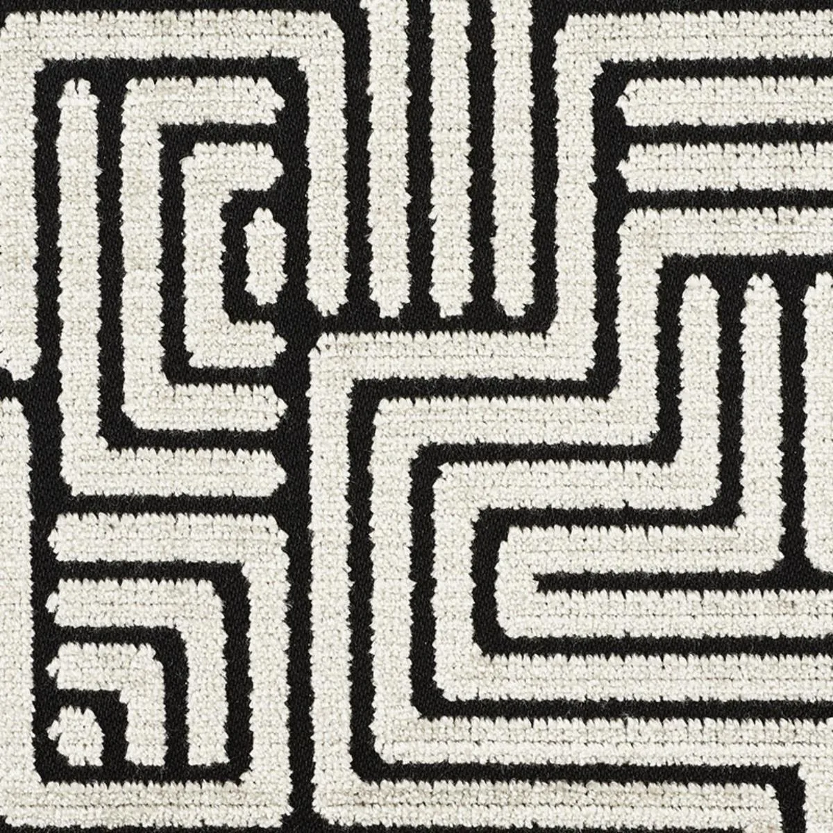 Schumacher 72952 Lisboa Velvet Obsidian fabric swatch