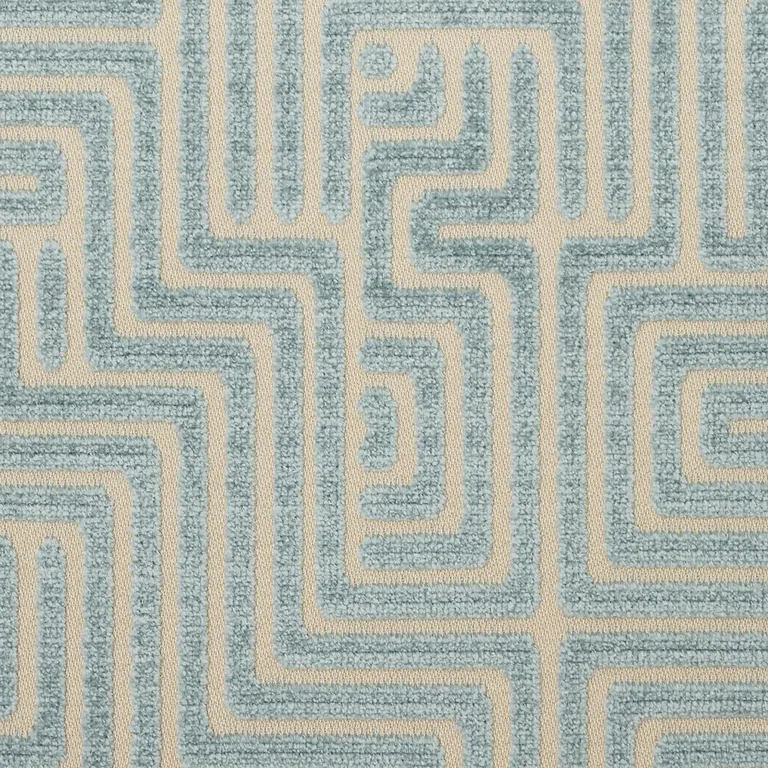 Schumacher 72954 Lisboa Velvet Sky fabric swatch