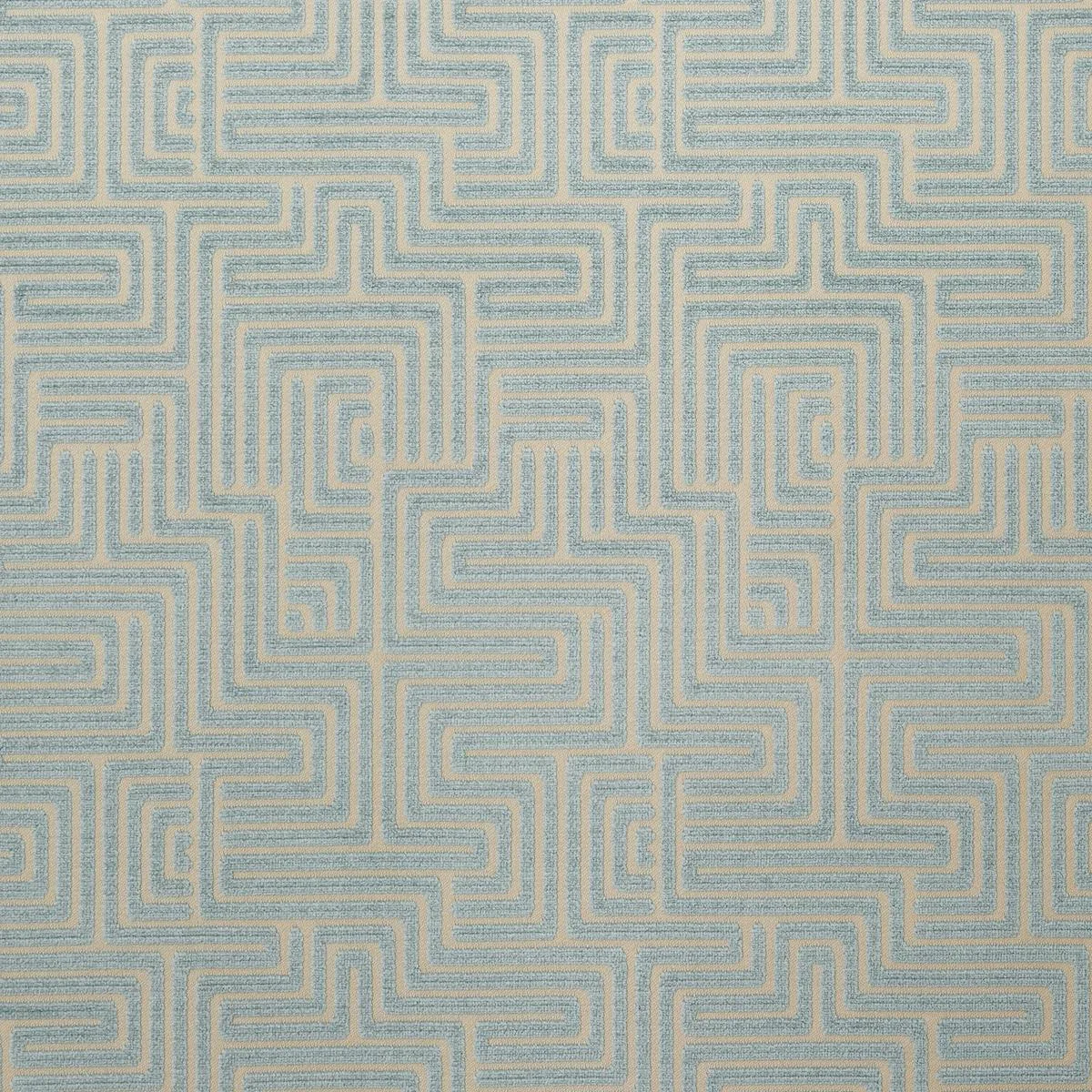 Schumacher 72954 Lisboa Velvet Sky fabric swatch