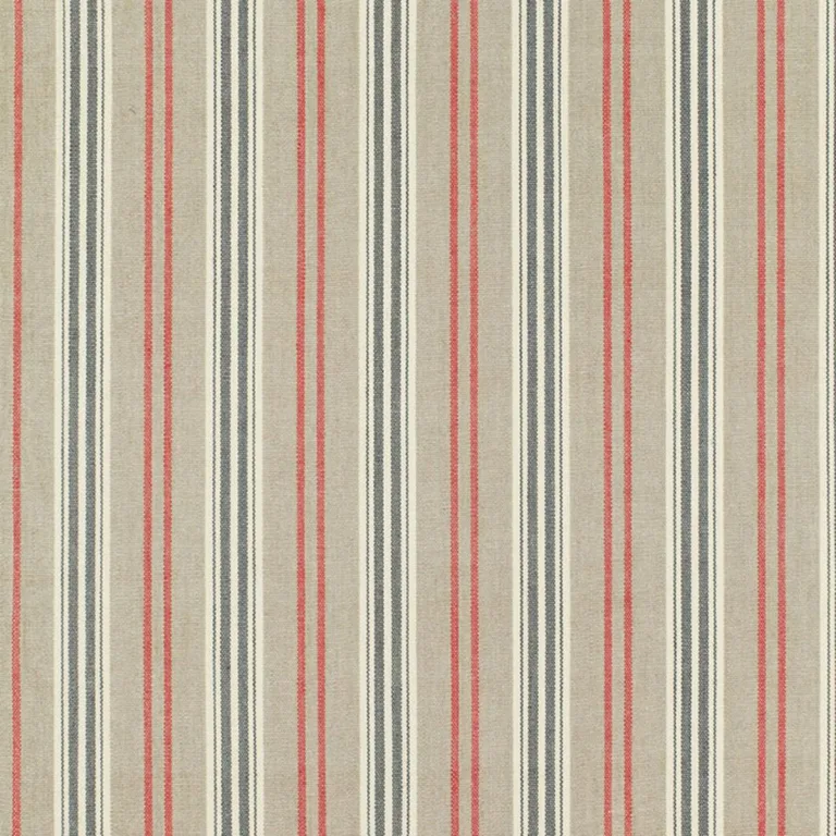 Schumacher 68691 Loire Jute Stripe Noir fabric swatch
