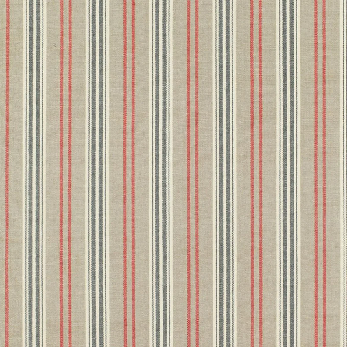 Schumacher 68691 Loire Jute Stripe Noir fabric swatch