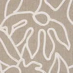 Schumacher 84410 Lola Embroidery Flax fabric swatch