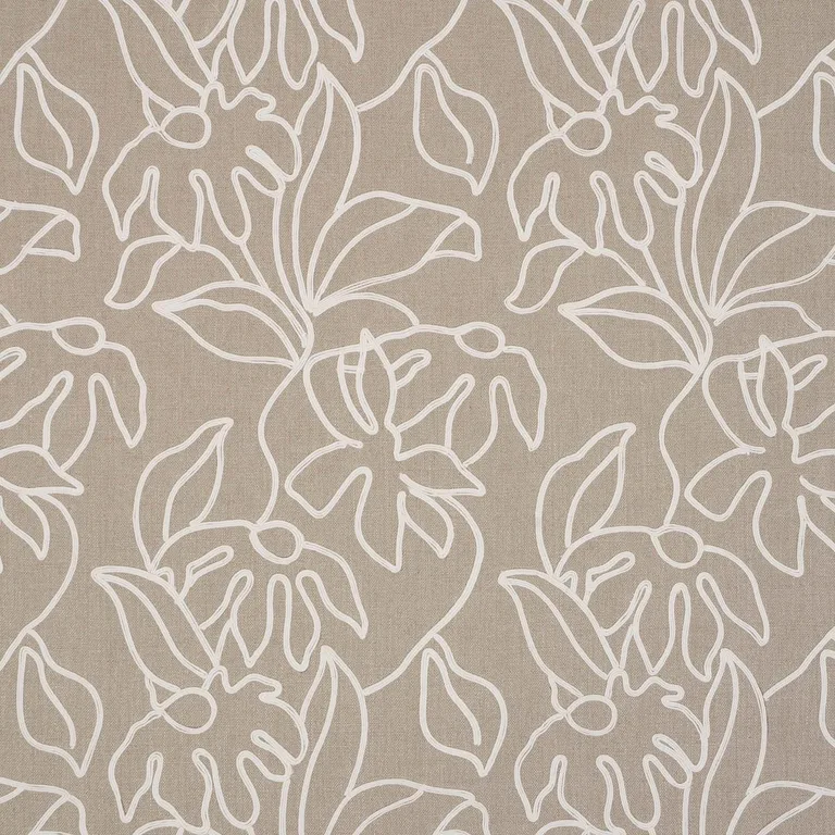 Schumacher 84410 Lola Embroidery Flax fabric swatch