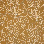 Schumacher 84411 Lola Embroidery Saffron fabric swatch