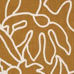 Schumacher 84411 Lola Embroidery Saffron fabric swatch