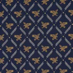 Schumacher 86621 Lolaire Navy fabric swatch