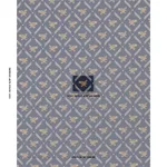 Schumacher 86621 Lolaire Navy fabric swatch