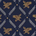 Schumacher 86621 Lolaire Navy fabric swatch