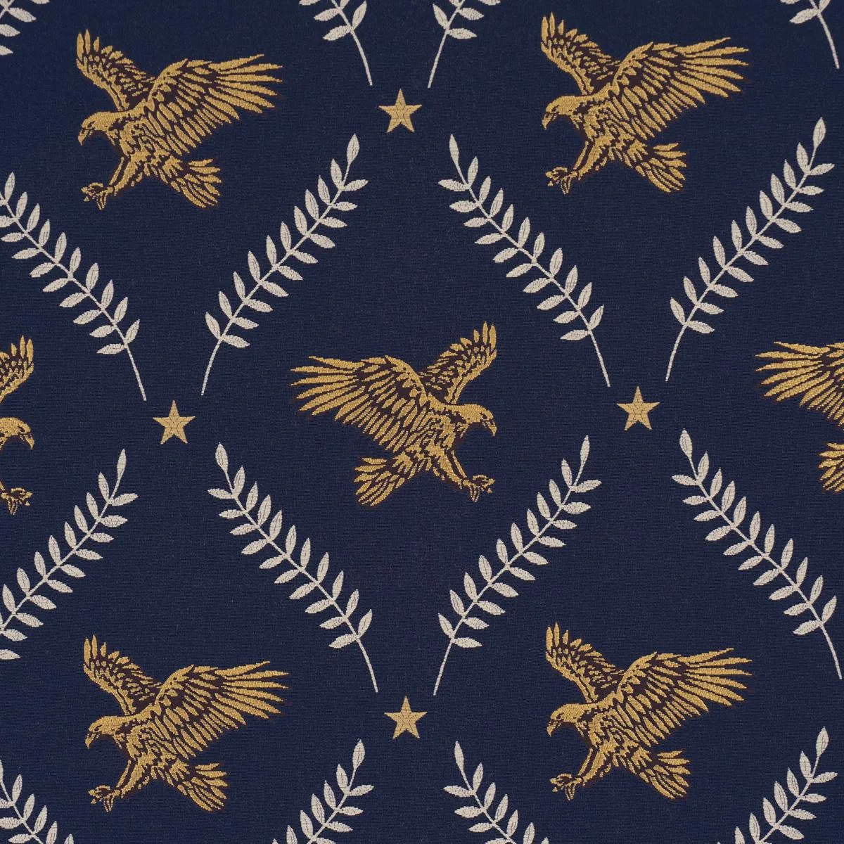 Schumacher 86621 Lolaire Navy fabric swatch