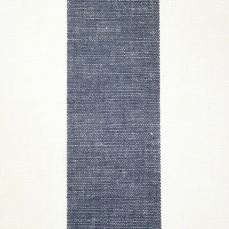 Schumacher 79660 Lolland Linen Stripe Grey & Sand fabric swatch