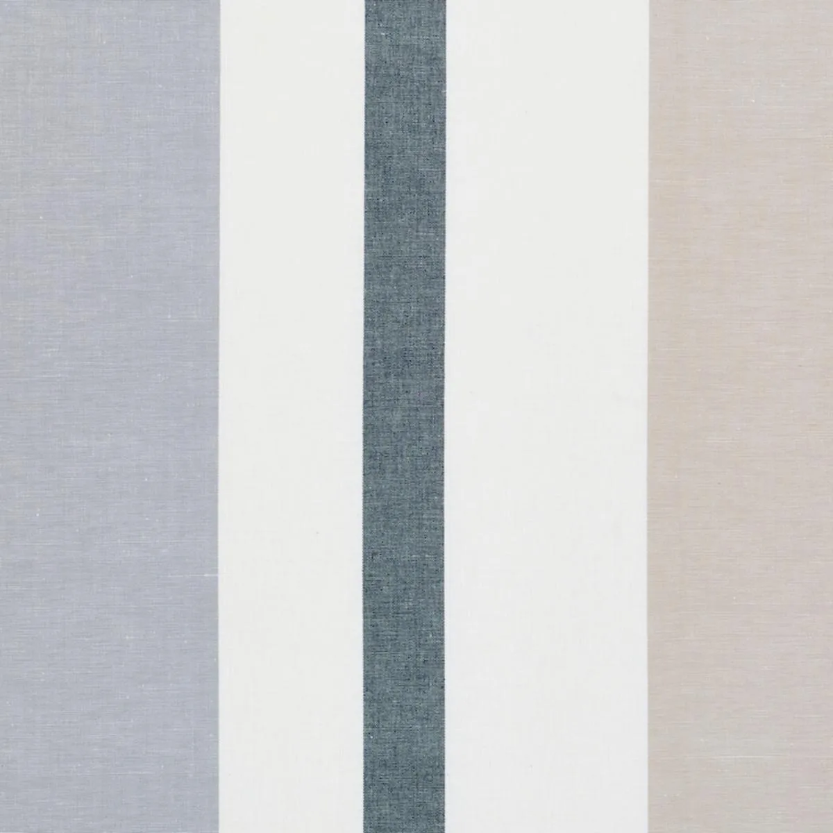 Schumacher 79660 Lolland Linen Stripe Grey & Sand fabric swatch