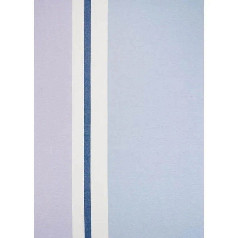 Schumacher 79661 Lolland Linen Stripe Lilac & Blue fabric swatch
