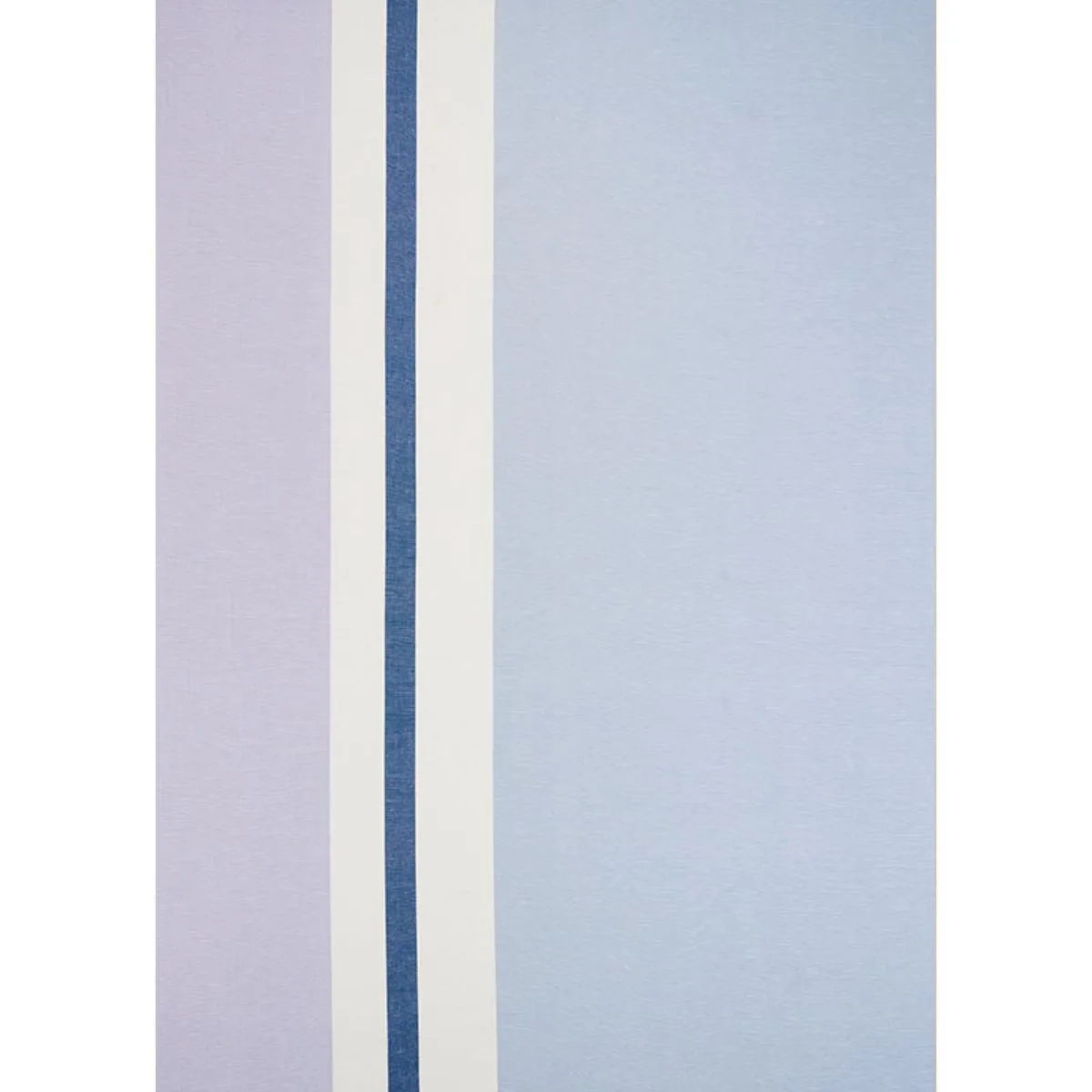 Schumacher 79661 Lolland Linen Stripe Lilac & Blue fabric swatch