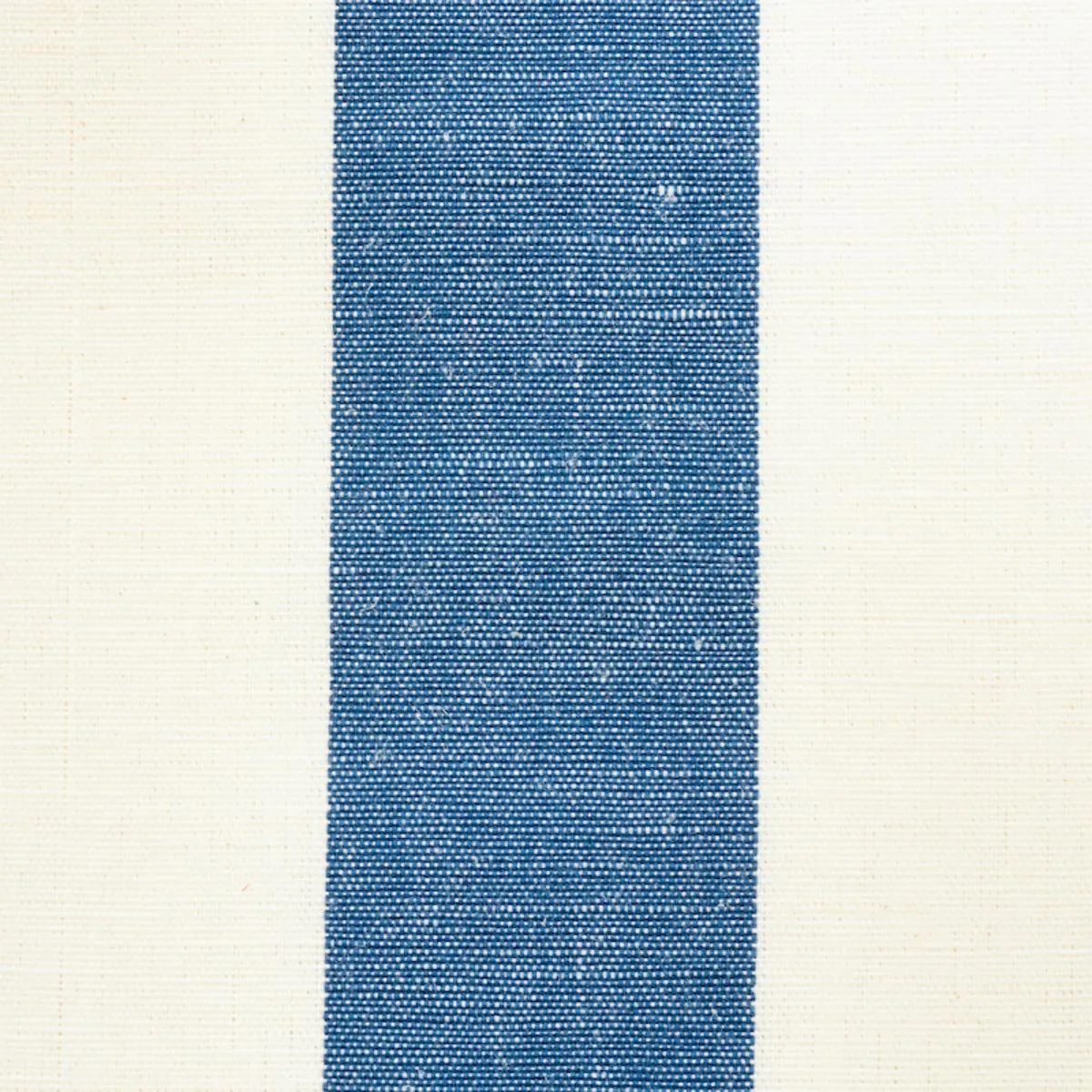 Schumacher 79661 Lolland Linen Stripe Lilac & Blue fabric swatch
