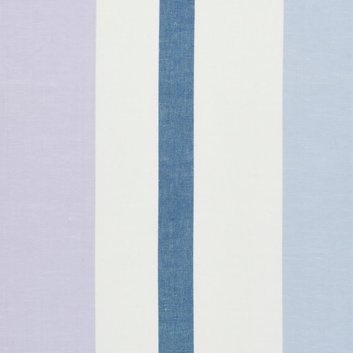 Schumacher 79661 Lolland Linen Stripe Lilac & Blue fabric swatch