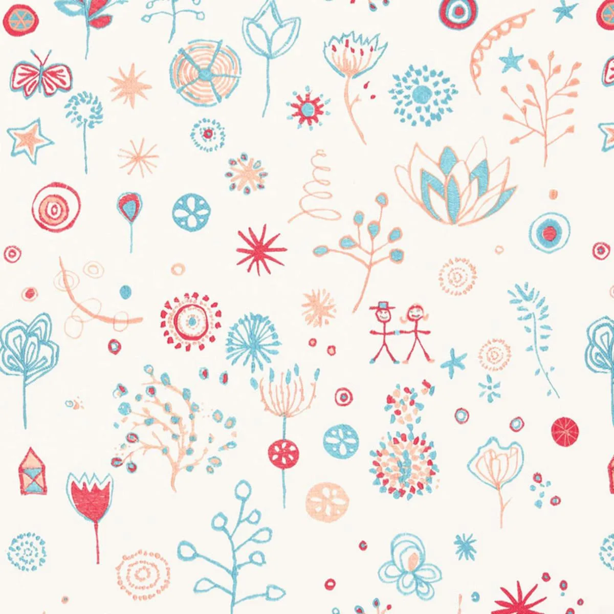 66240 Lollipop Punch / Turquoise Fabric