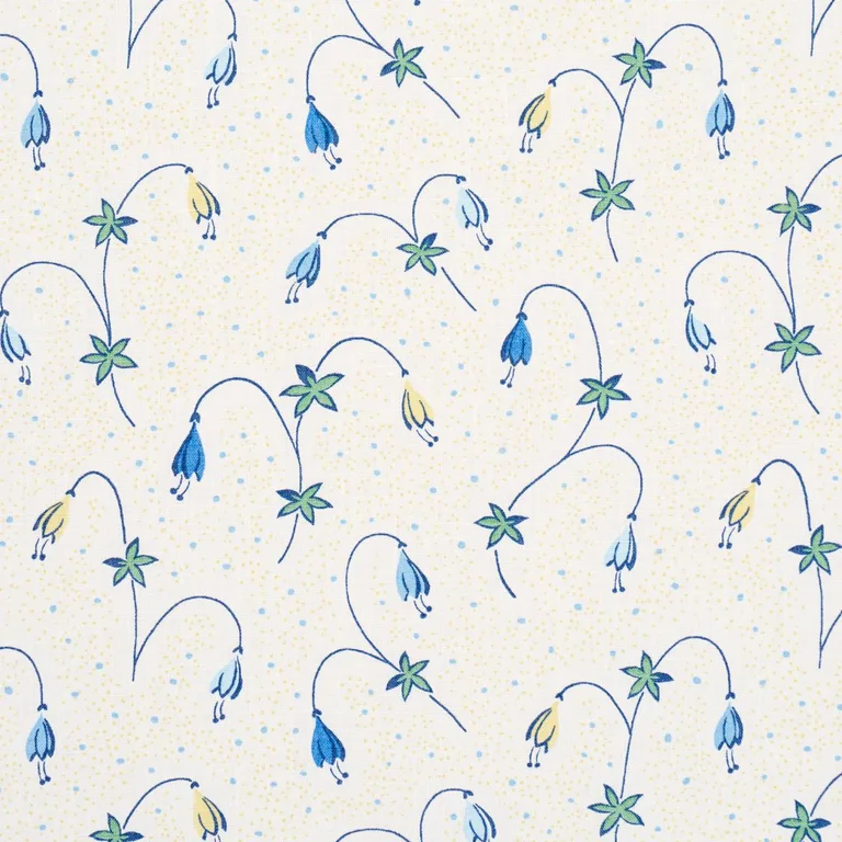 Schumacher 181931 Lolly Floral Blues fabric swatch