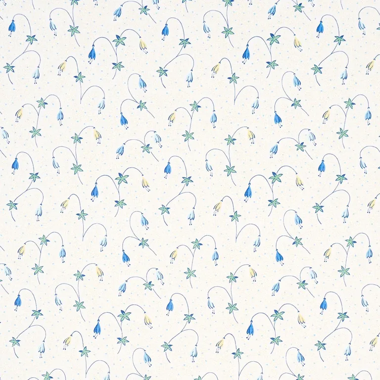 Schumacher 181931 Lolly Floral Blues fabric swatch