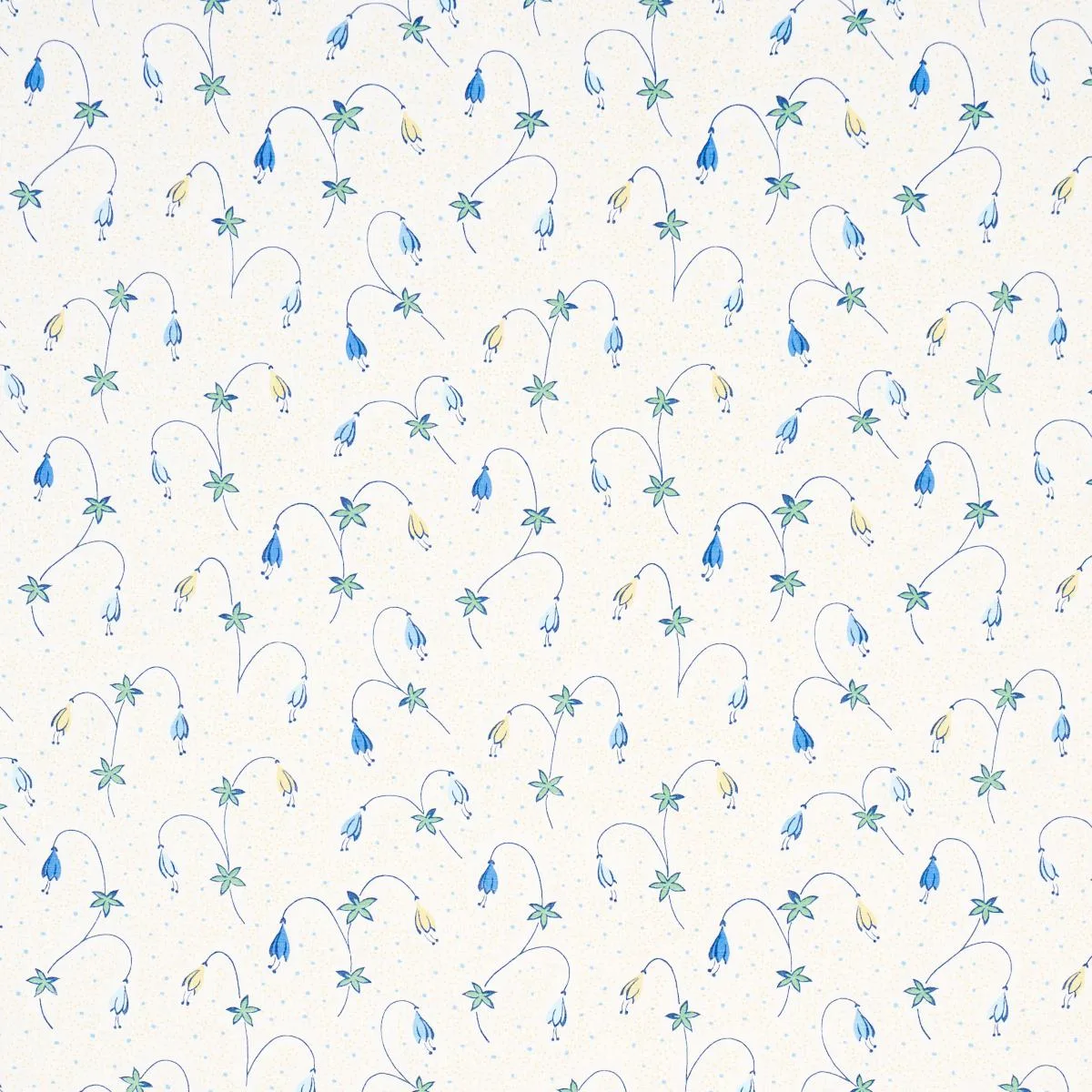 Schumacher 181931 Lolly Floral Blues fabric swatch