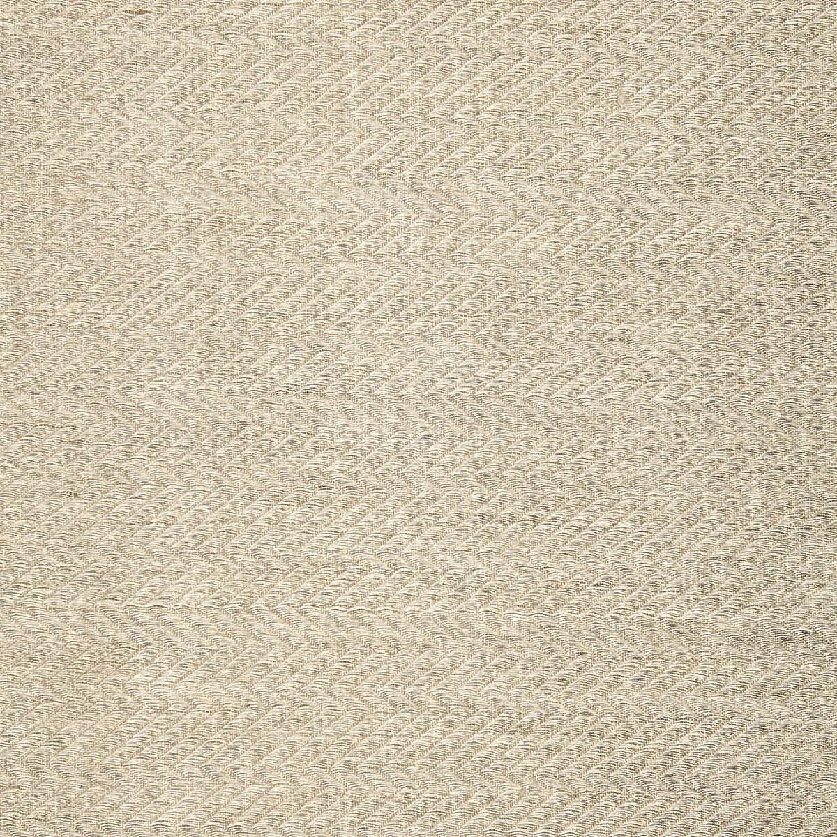 Schumacher 65300 Lompret Herringbone Sheer Greige fabric swatch