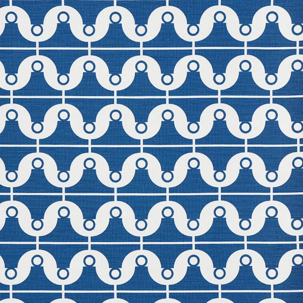 Schumacher 177130 London Bridge Blue fabric swatch