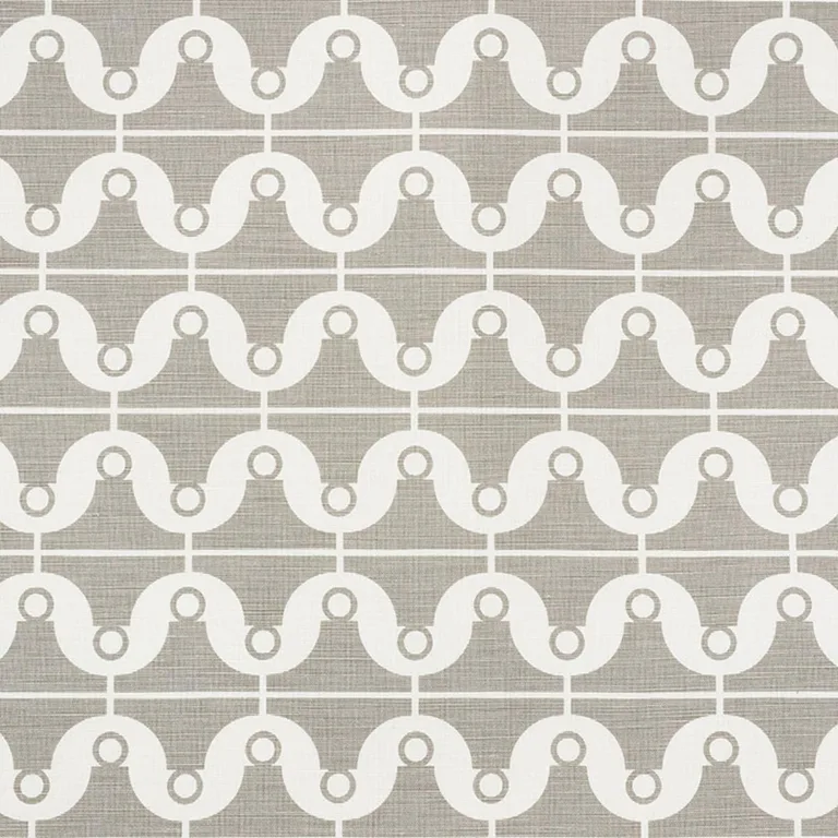 Schumacher 177131 London Bridge Taupe fabric swatch