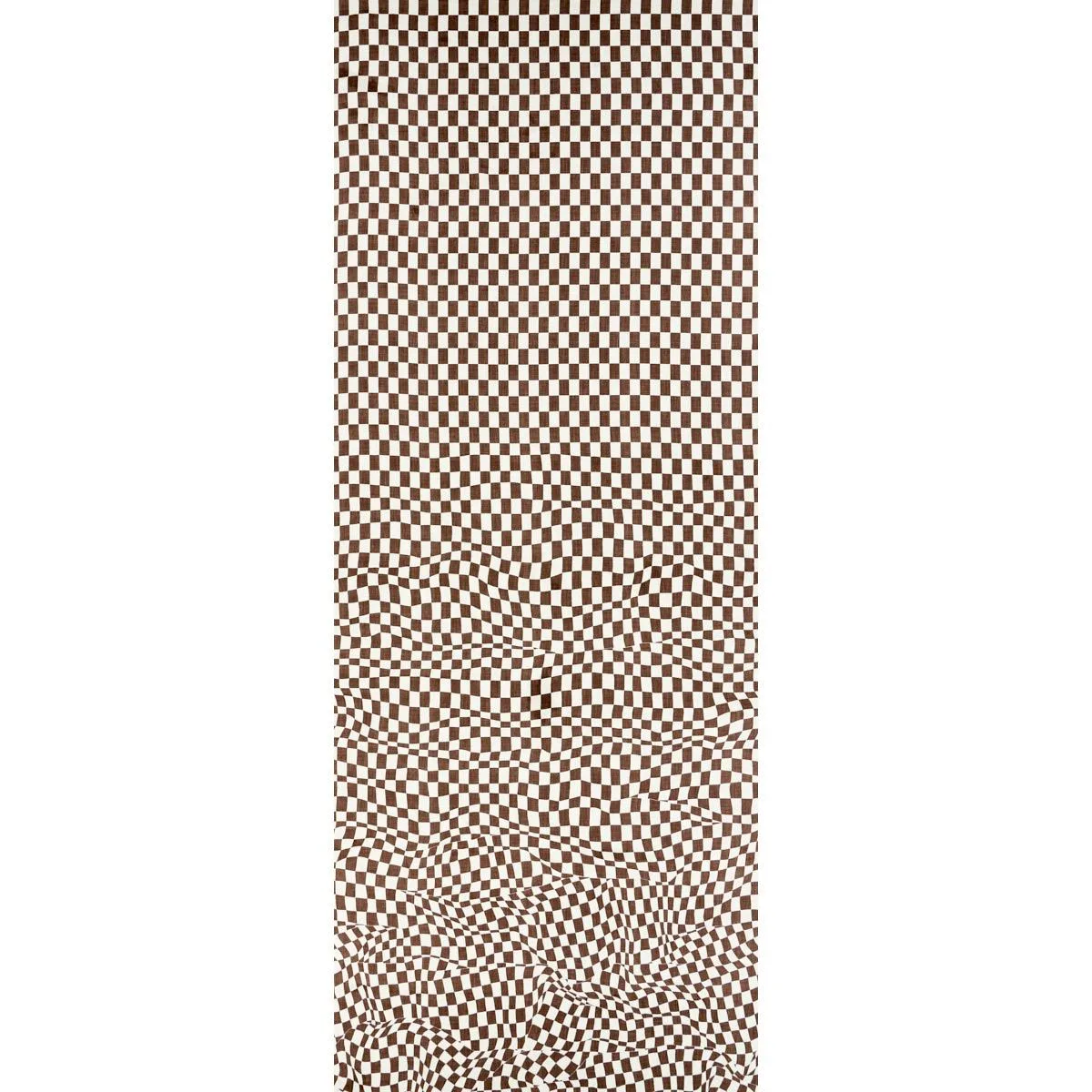 Schumacher 180331 Loose Check Brown fabric swatch
