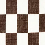 Schumacher 180331 Loose Check Brown fabric swatch