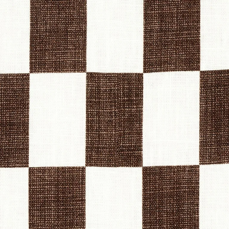 Schumacher 180331 Loose Check Brown fabric swatch