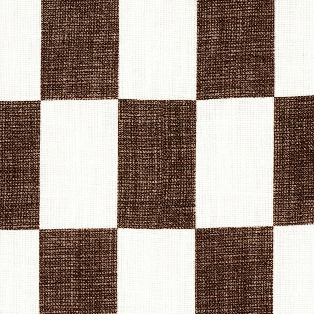 Schumacher 180331 Loose Check Brown fabric swatch